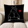 Home Decor French Bulldog With Heart-Printed Pillow Cover Pattern Cushion Cover Suitable For Sofa Bedroom Car Pillow Cover