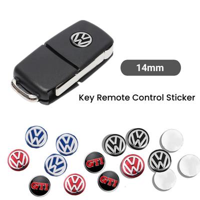 sax43Car Key Shell Remote Control Sticker Round Shape Logo For VW Passat Golf 4 5 6 7 GTI Rline Tiguan Bora Polo Jetta