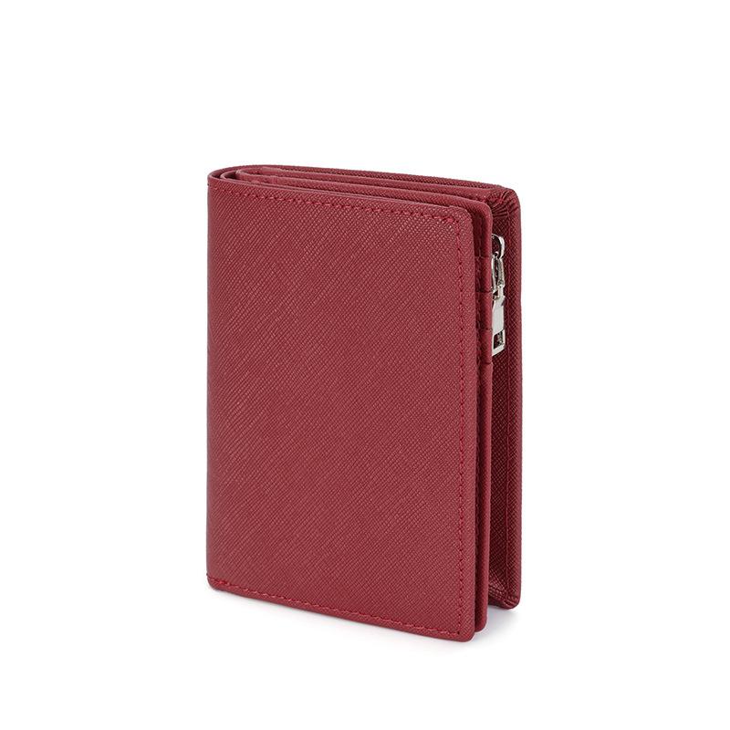 Men's New Zipper Short Wallet with Multiple Card Slots, Fashionable Vertical Mini Buckle Coin Purse