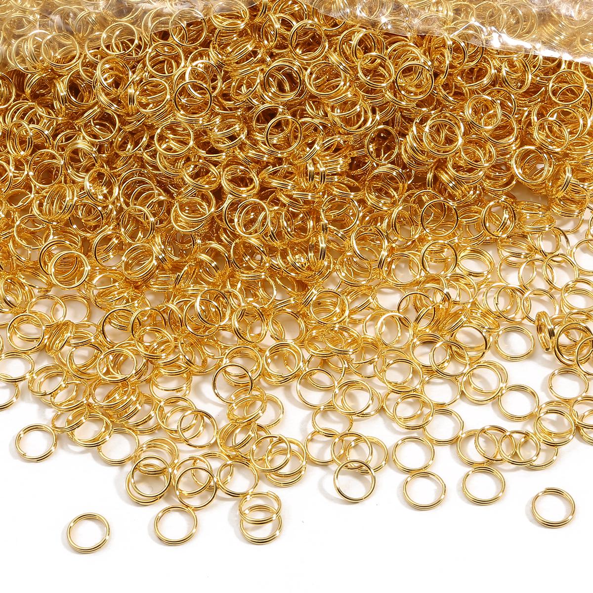 

200-500 шт железное двойное кольцо прыгающее кольцо для DIY ожерелье браслет изготовление ювелирных изделий аксессуары для рукоделия 8mm 300pcs золотой