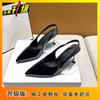 2025 spring and summer new French pointed head temperament thin heel single shoes women's fashion versatile and comfortable bag head single shoes wome