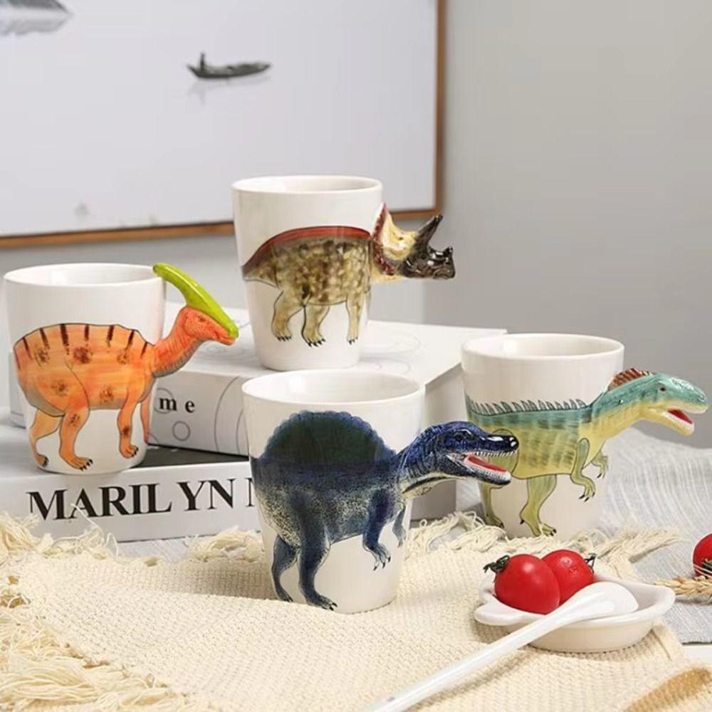 3D Animal Shape Handle Animal Shape Ceramic Cup Hand Painted Animals Mug  Afternoon Tea