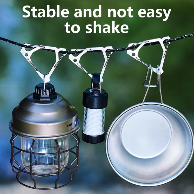  Triangular Carabiner Clip Spring  Kettles Buckles Metal Steels Keychains Hook Outdoor Accessories