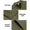 Men's Spring/Autumn Suede Zipper Cardigan Jacket with Stand Collar and Patchwork Design