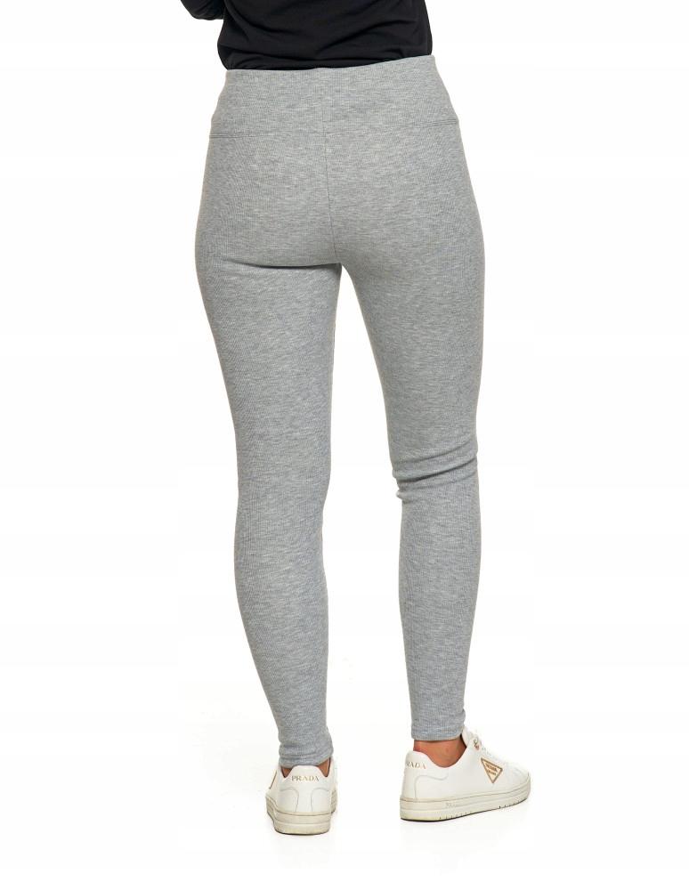 Women's Leggings Sports High Waist Ribbed Training Stylish MORAJ S/M Light Grey