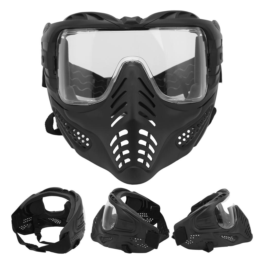 Full Face Guard with Goggles Protection Lightweight Impact Resistant for CS Game Outdoor Activities