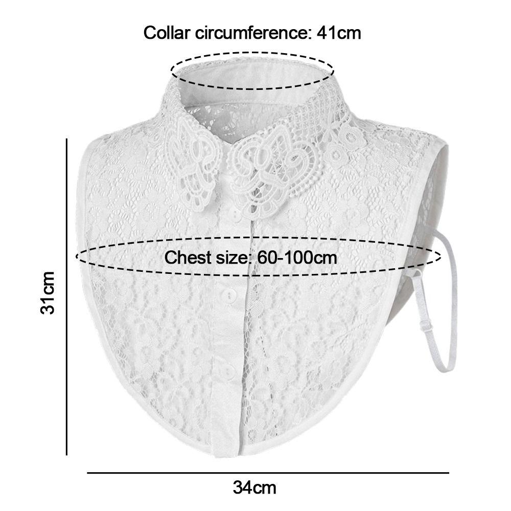 Detachable False Collar White Black Lapel Half Shirt Clothes Accessory Shawl Wrap  Women Girls