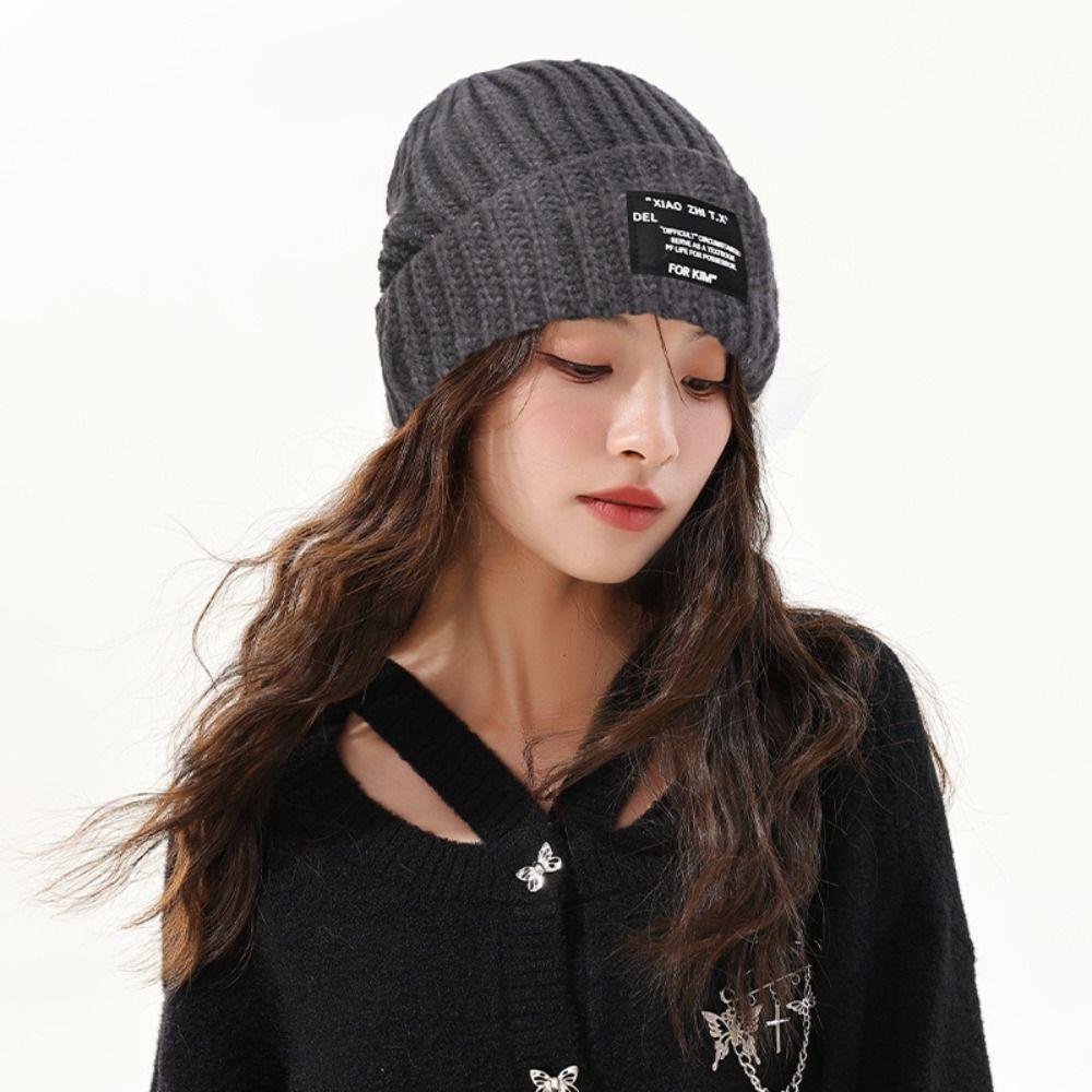 Windproof Beanies Cap Solid Color Skullies Cap Unisex Ear Protection Hat Woman