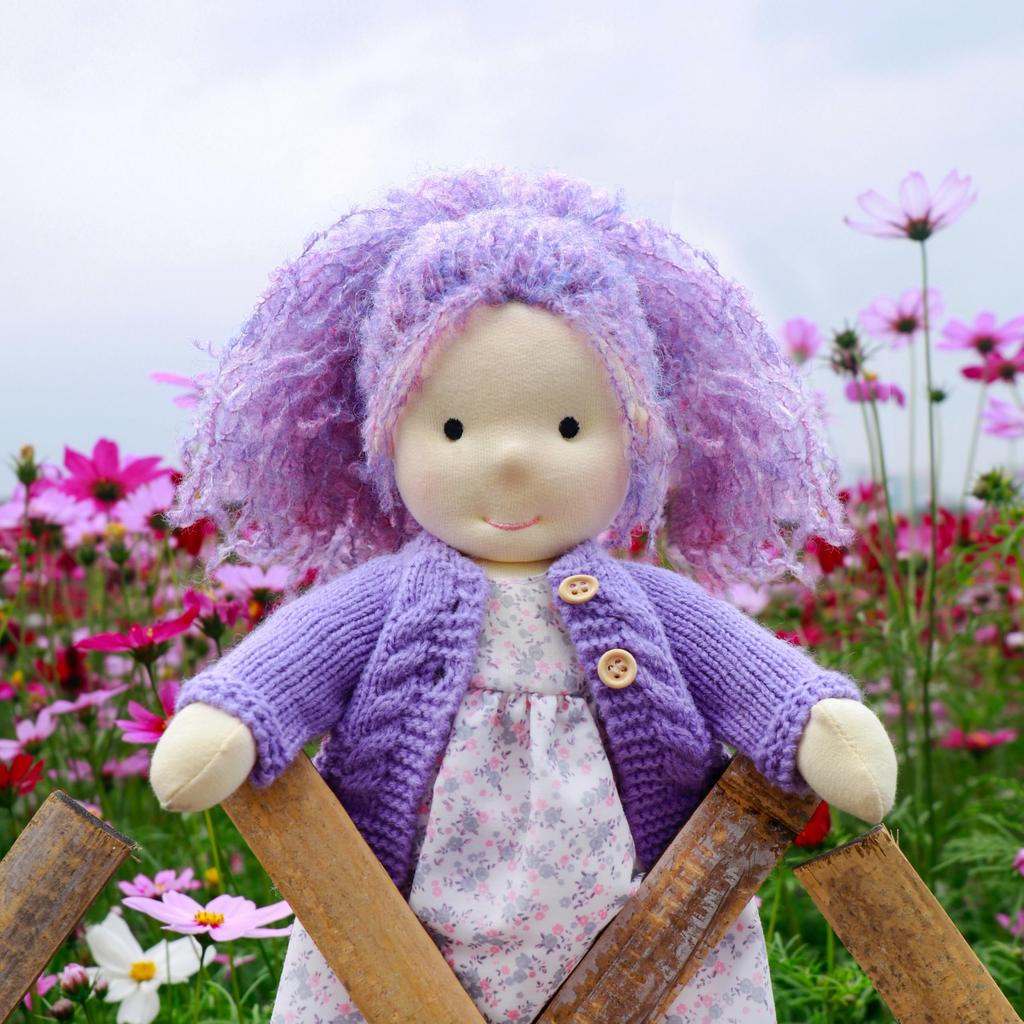 BlissfulPixie Waldorf Handmade Doll Cute Plush Girl Perfect for Kids Doll, - Fruzie, 30cm, Soft, Doll,