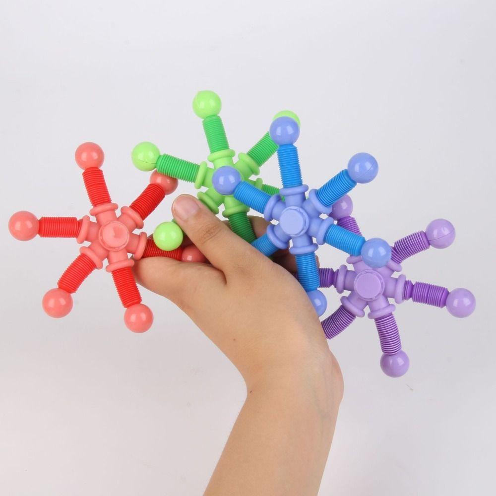 Creative Fidget Spinner Toys Plastic Fingertip Telescopic Tube Telescopic Tube Gyroscope  Kids