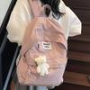 2025 summer Korean lazy wind backpack high school college student high value schoolbag fashion trend simple backpack