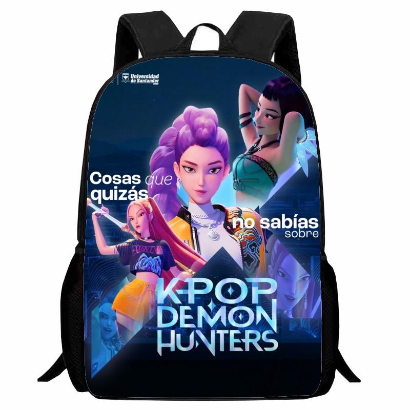 New Printed Witch Hunter K-POP Student Backpack, Elementary School Cartoon Huntrix Kpop Backpack