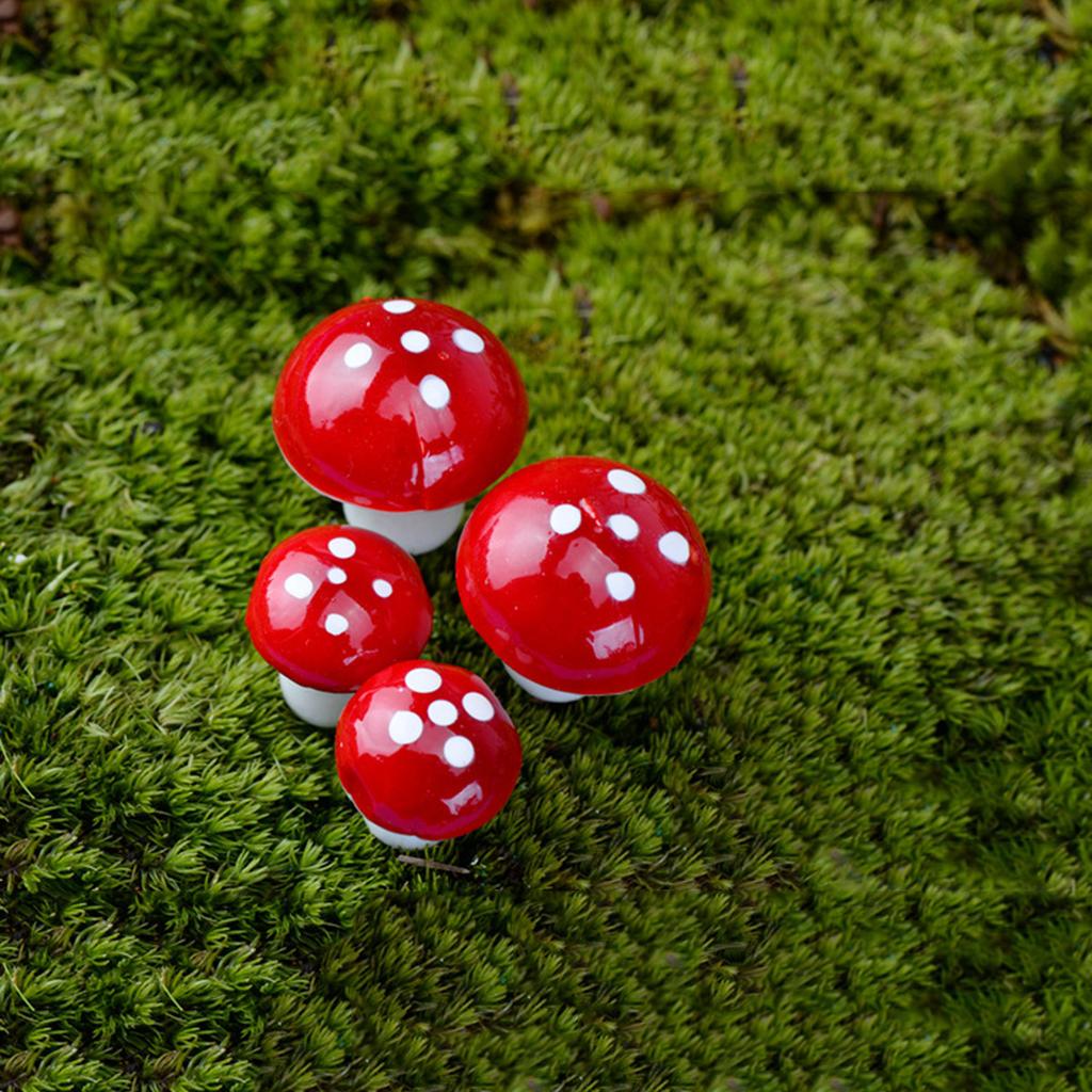 20Pcs Miniature Foam Mushrooms Colorful Small Size Suitable for Fairy Garden Terrarium Home Outdoor Decor Micro Garden