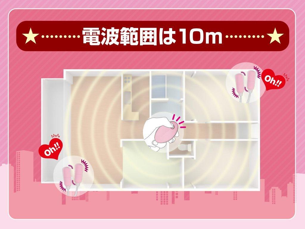 JAPANTOYZ ~Love&Leaf~ nemo W Neo Rechargeable Remote Control Twin Rotor, Pink