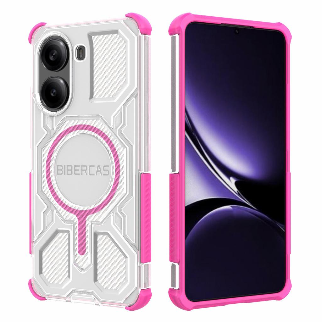 BIBERCAS J-16 Transparent Series For Xiaomi Redmi Turbo 4 5G/Poco X7 Pro 5G Case Compatible with MagSafe TPU+PC Phone Cover