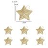 6/24pcs Christmas Glitter Star 5cm Pentagram Christmas Hanging Pendant For Birthday Wedding Festive Christmas Party Decoration
