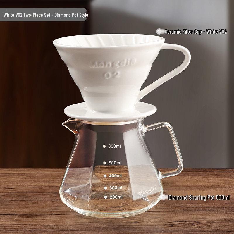Qiwei V60 Ceramic Hand Drip Coffee Set