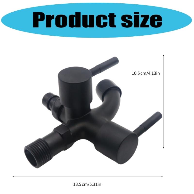 Not Corrosion Double Port Laundry Faucet Easy Installation Double Outlet Washer Valves For Washer & Dryer Compatibility