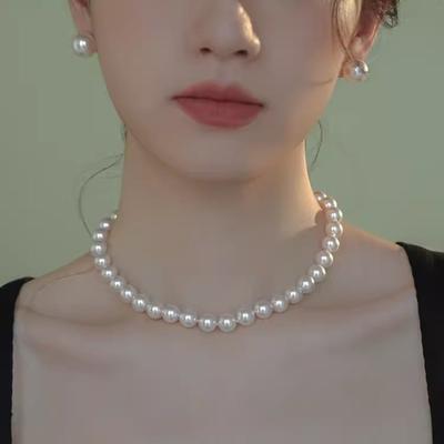 Aobai Zhenduo Ma Shijia Zhuji 925 Pearl Jewelry Necklace Does Not Fade Female Versatile High-End Sense Spring, Summer, Autumn And Winter