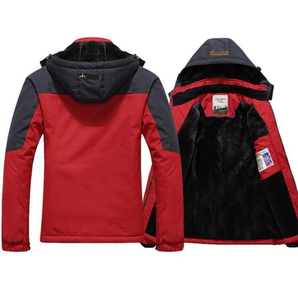 Winter Mit Kapuze Große Größe Plus Samt Verdickt Winddicht Warm Parka Paar Ski Bergsteigen Anzug Pelzmantel Männer und Frauen