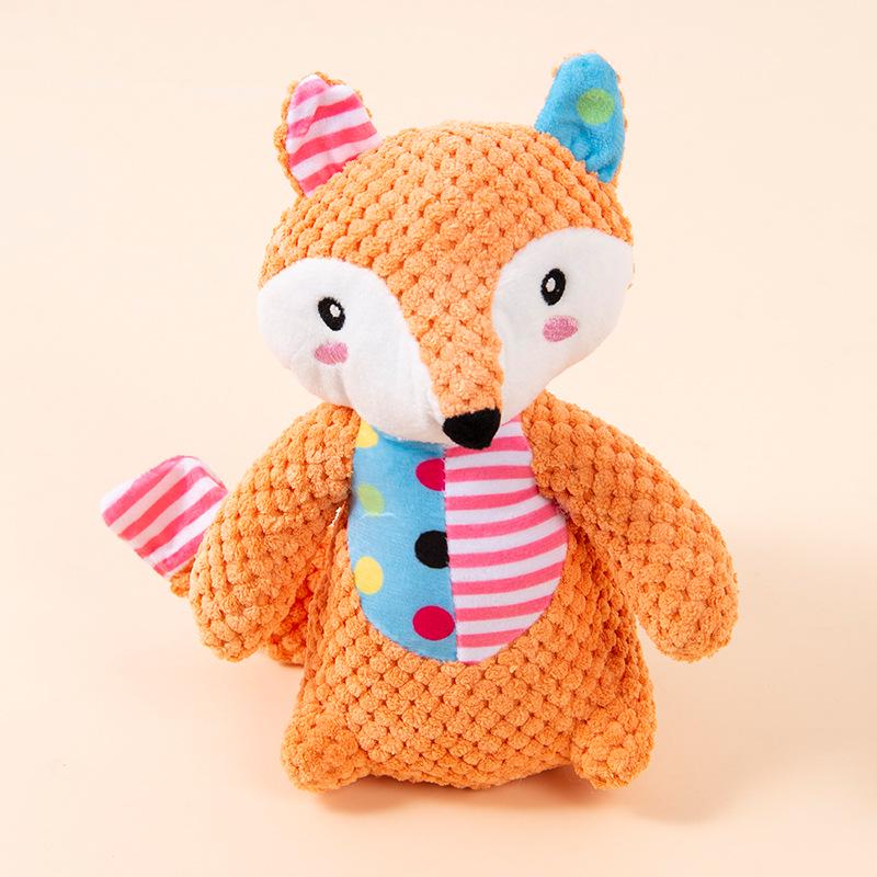 Plush Puppy Toy - Fox & Elephant Sounding for Small Dogs