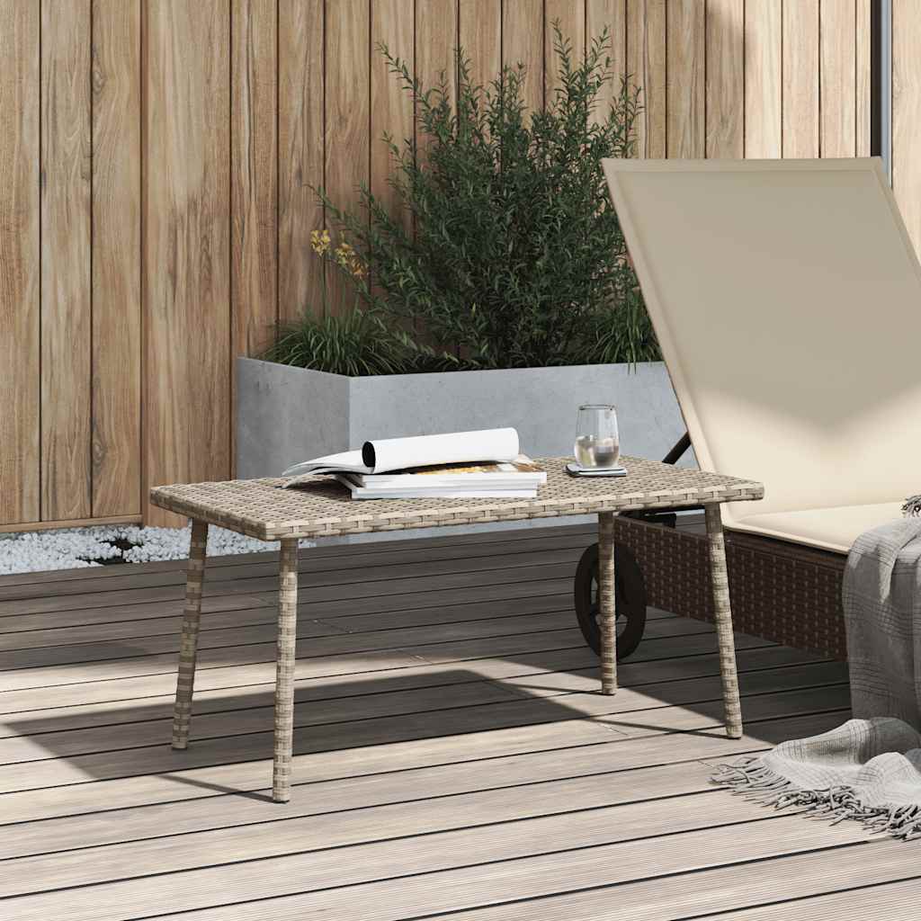 Rectangular Garden Coffee Table Light Gray 80X40X37 Cm