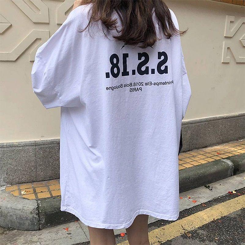 

Sports T-shirt Women s Summer Loose Running Training Yoga Fitness Quick-Drying T-shirt Casual Mid Length Long Length round Neck Tops White M