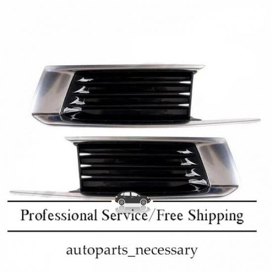 1 Pair Front Lower Bumper Grille Fog Light Cover 2pcs For 2018- Cadillac XTS