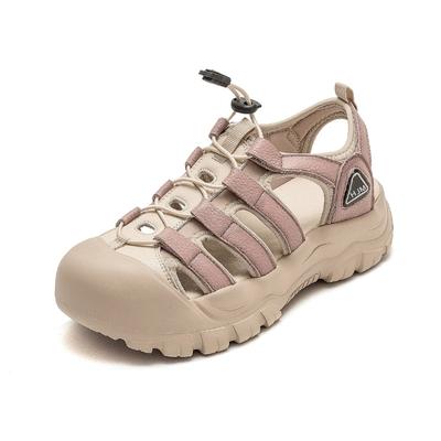 GKTINOO Sandali da Donna 2025 Scarpe Estive Pelle Vera Punta Coperta Morbidi Casual per Camminare Zapatos Mujer Piattaforma