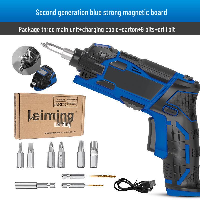 Lei Ming Rechargeable Electric Screwdriver and Small Hand Drill Tool Set