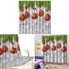 2 Panel 200cm Waterproof Polyester Fabric Bathroom Shower Curtain Decor Hook