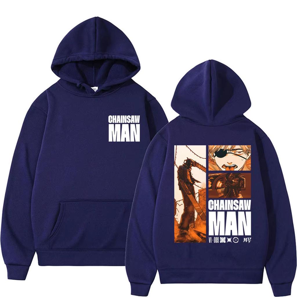 2026 Hot Sale Japan Anime Chainsaw Man Denji Pochita Hoodie Men Women Oversized Streetwear Hoodie Soft Cotton Sweatshirt Loose Cozy and Versatile