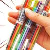 Cartoon Multi-Color Push Click Pen: Cute, Functional, Six-Color Ballpoint for Women