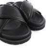 Very Good Sergio Rossi Sandals sr Twenty Leather cross with jewels black 37.5 Used