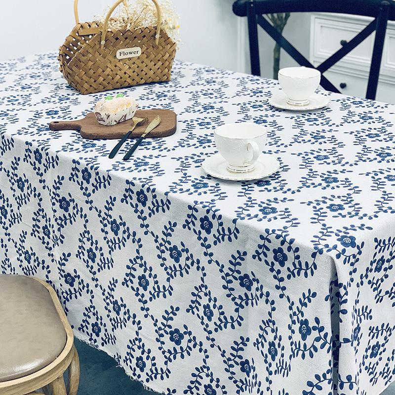 Cotton And Linen Dining Table Cloth Pastoral Small Fresh Printed Tablecloth Household Coffee Table Dust Cloth Cover Towel Tablecloth