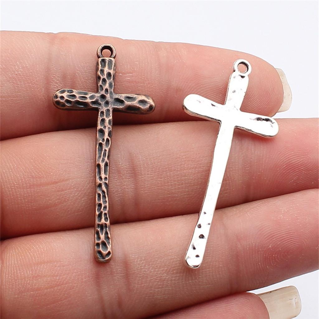 Large Crosses Detailed Religious Charm Antique Bronze Zinc Alloy Jewelry Making Supplies Necklace Making DIY Charms