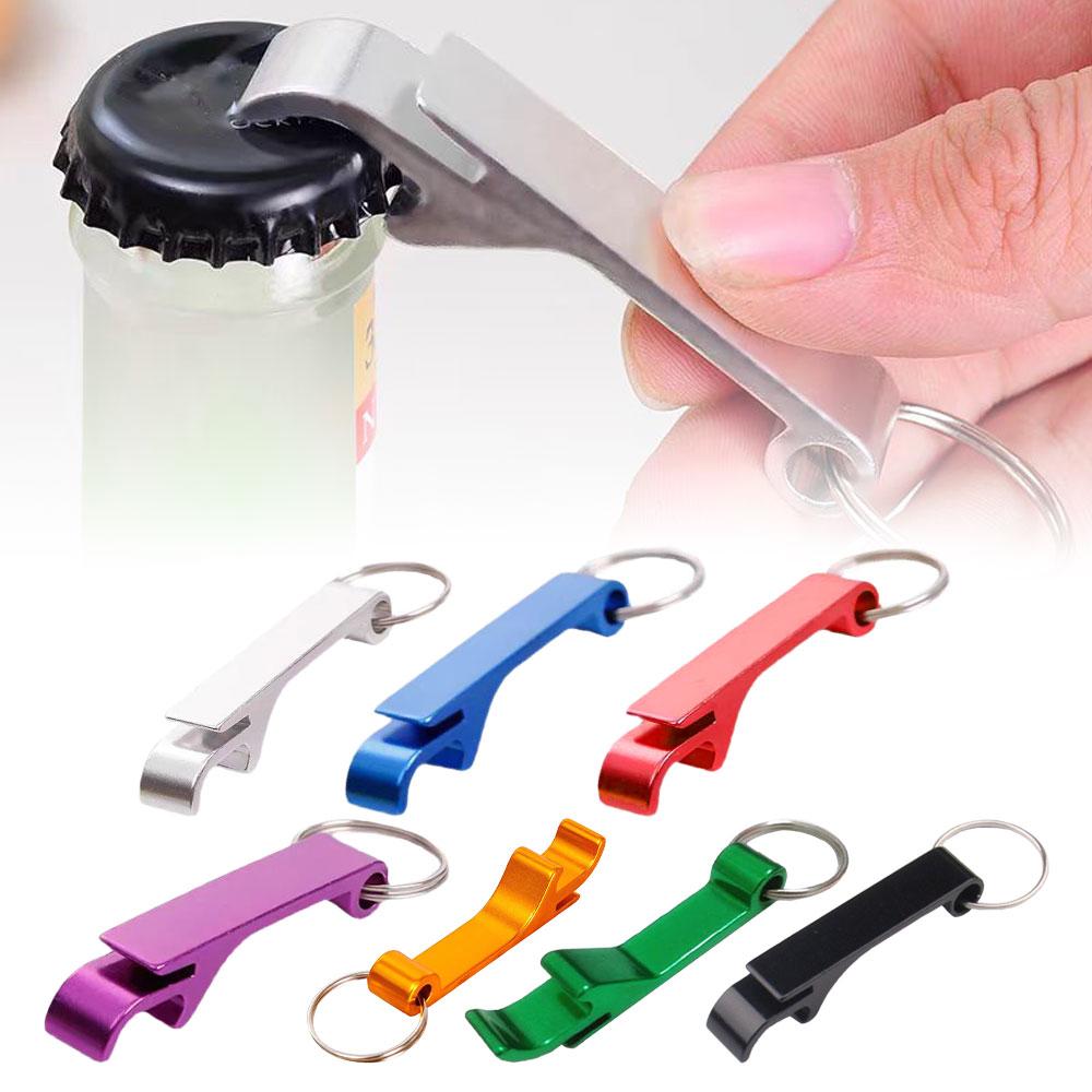 1Pc Colored Aluminum Bottle Opener Keychains Beer Bottle Opener Keychain Keyring for Kitchen