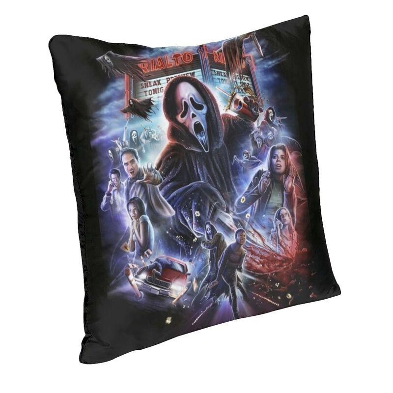 Capa de Almofada Halloween Ghost Killer Scream 40x40 cm Personagem de Filme de Terror Capa de Almofada Decorativa Capa de Almofada Dakimakura