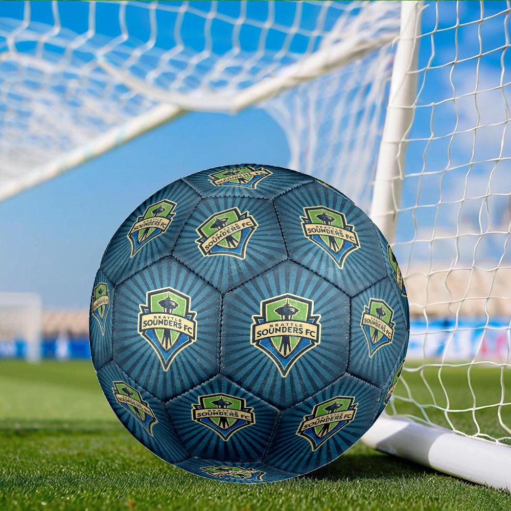 Sport Club Football Crest Printed Size 5 Soccer Balls, Anti-Slip, Protective Football, Outdoor Sport, a Unique Gift Suitable for him/her, Birthday