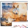 5D Diy Diamond Painting Brother Wolf Embroidery Mosaic Art Picture of Rhinestones Decor Gift