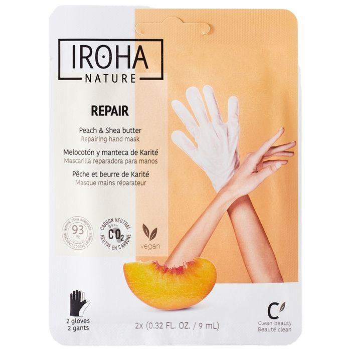 Masques régénérants - Iroha - Format gants - 98% d'ingrédients naturels - Enrichi en vitamine E