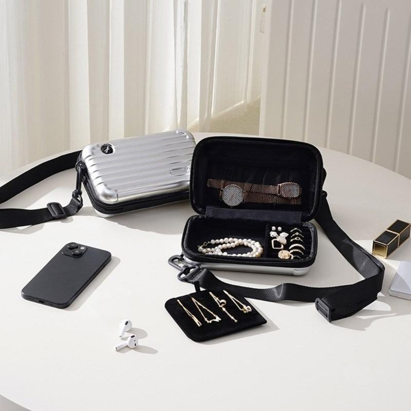 Organizzatore Multifunzione da Viaggio per Gioielli Elegante Porta Trucco Borsa Elegante per Orologi Collane Orecchini