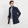 SEPTWOLVES Men's Stand Collar Wool Blend Coat