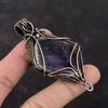 Super 23 Amethyst Anhänger Kupferdraht gewickelter Anhänger Einzigartiger Anhänger Edelstein Kupferschmuck Handgefertigter Anhänger Geschenk für Ihn Drahtwickelschmuck