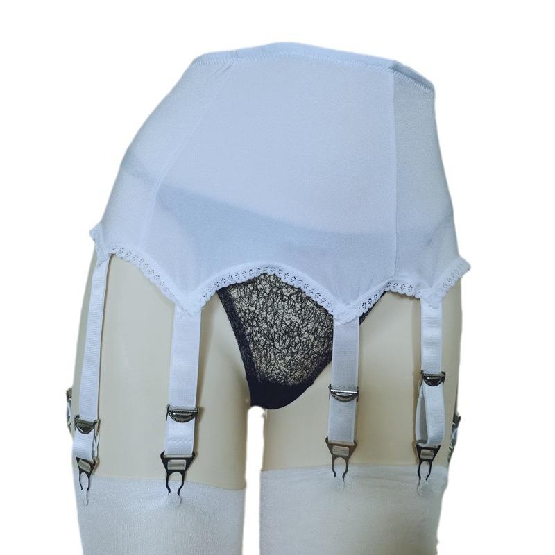 Women's European & American High-Waisted Sexy 10-Hook Body Shaping Garter Belt Lingerie