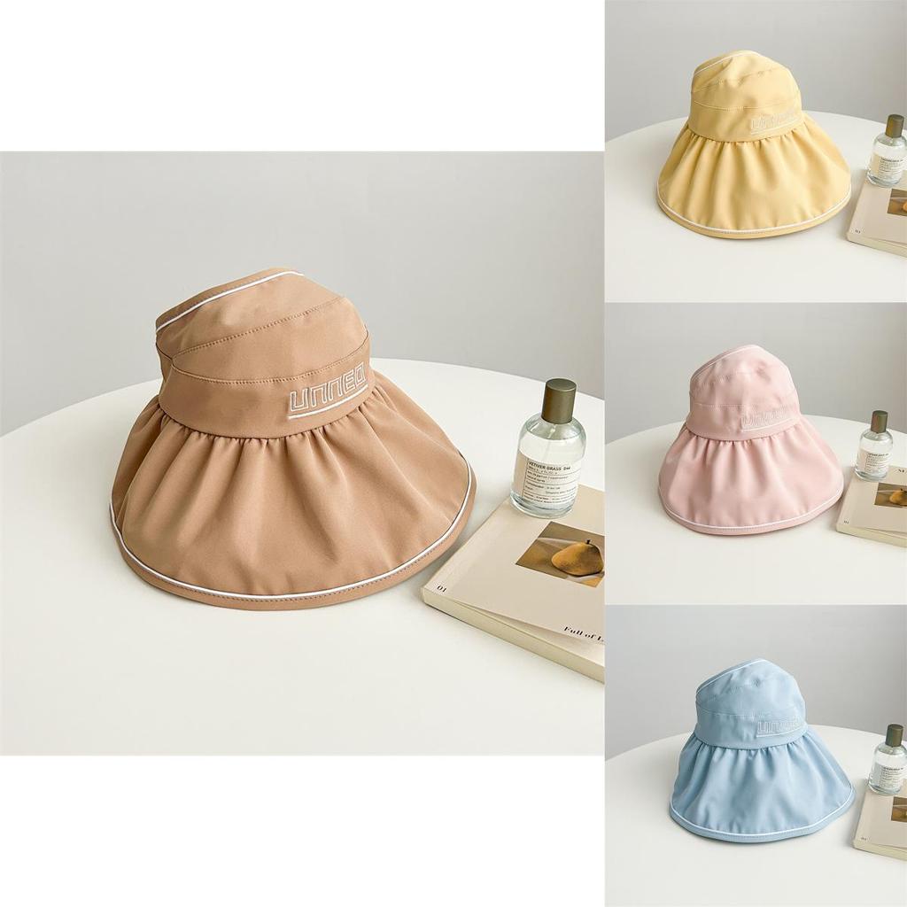 Stylish Fisherman Hat With Wide Brim Sun Protection Breathable Windproof Sunshade Cap For Women Traveling Shopping Outdoors