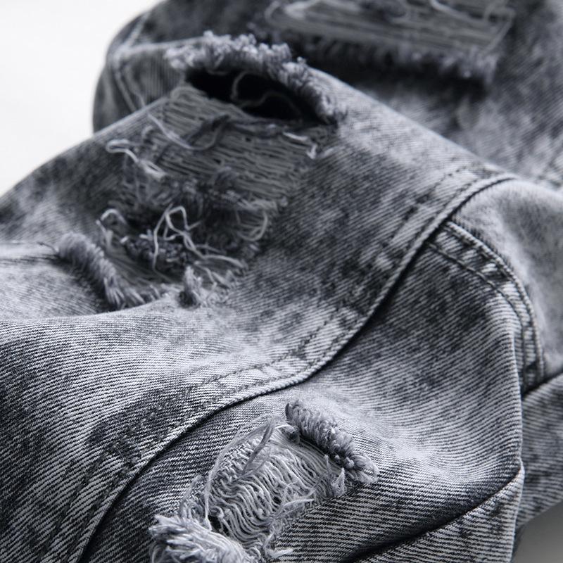 2024 Neue Jeans Amazon Europäische und amerikanische personalisierte trendige Spleißen tragen gerade Herrenhosen