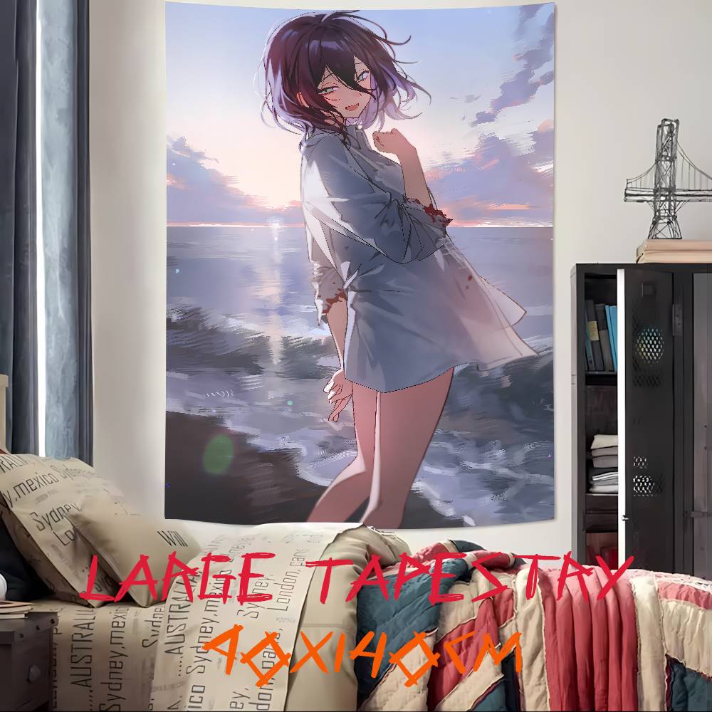 New Movie Pretty Hot Girl Reze Tapestry Decoration Bedroom Dormitory Background Cloth Holiday Home Living Room Club Tapestry