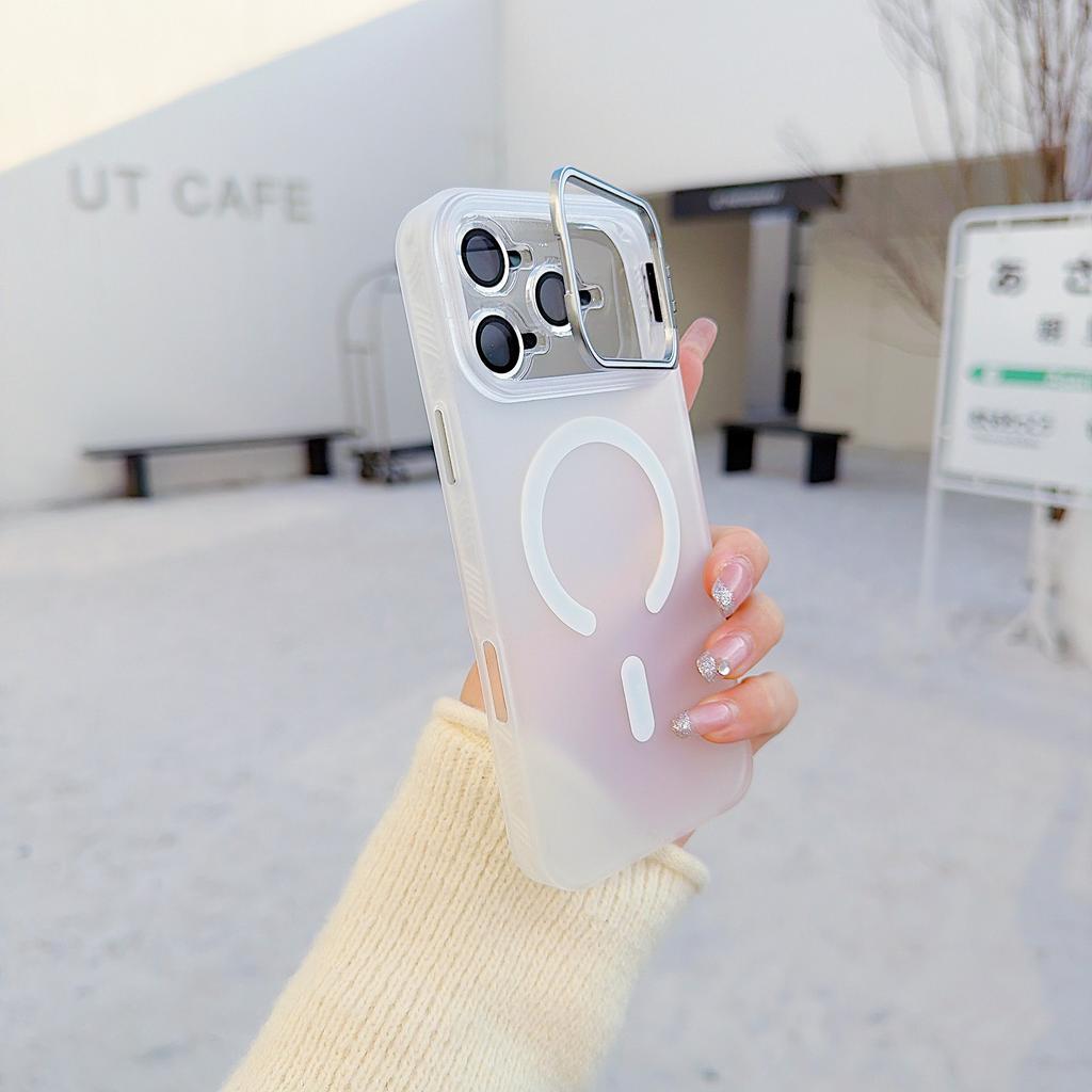 Suitable for iPhone18promax matte magnetic mobile phone case Apple 17 lens holder anti-drop protective case 16
