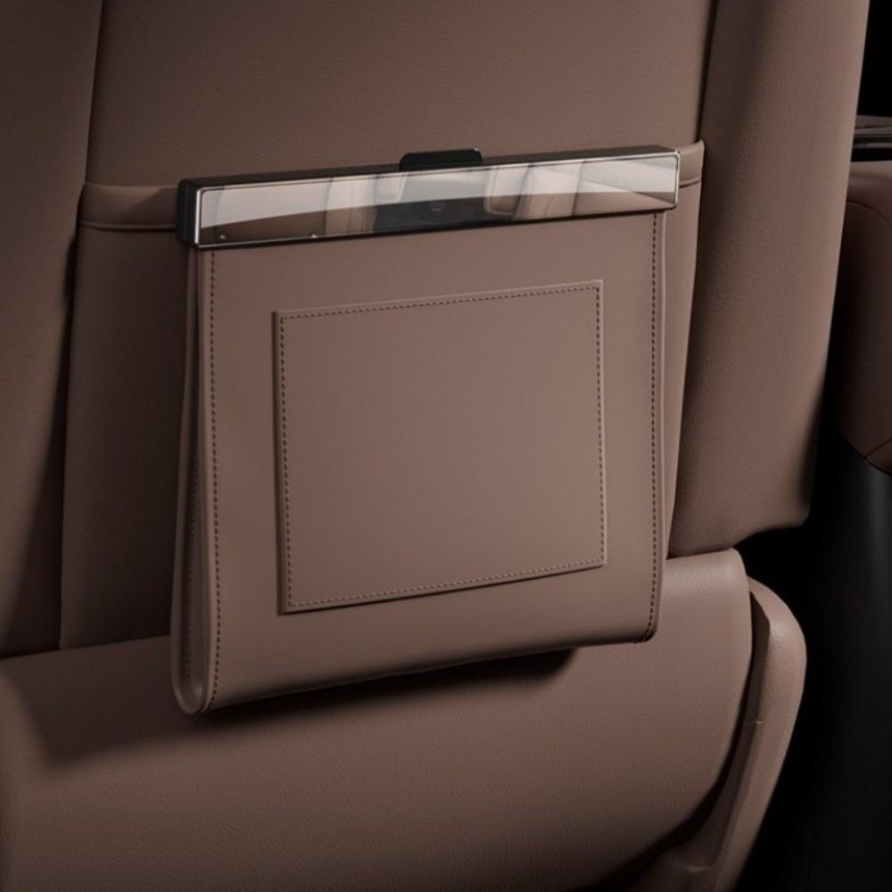 Leather Magnetic Adsorption Storage Bag Seat Hanging Trash Can  Car Interior Supplies